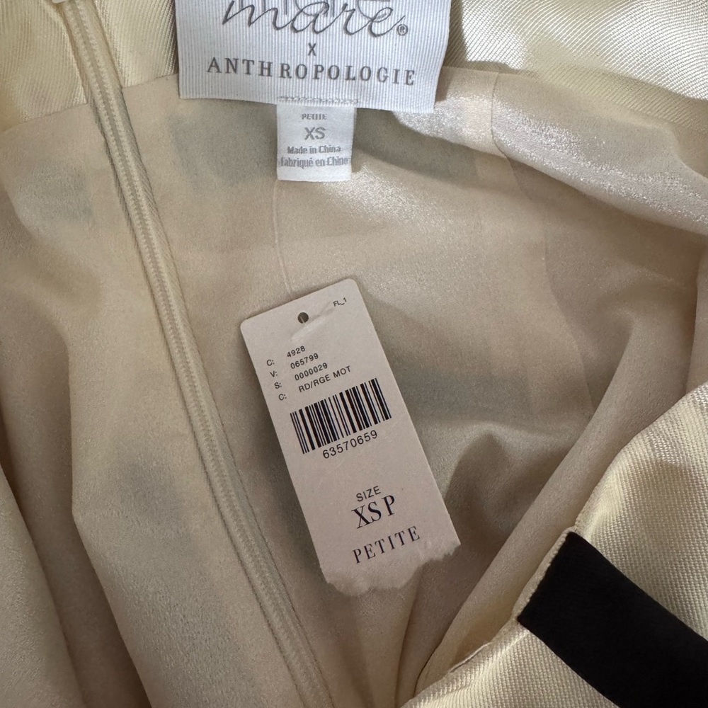 NWT Mare Anthropologie Satin Strip Dress- XSP - Picture 7 of 7